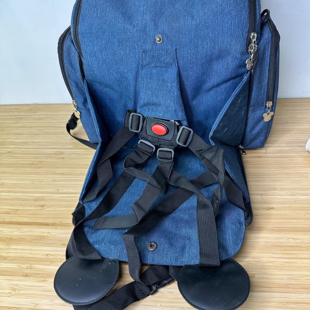 Disney Mickey Mouse 2 in 1 Diaper Bag Booster Seat Backpack Kids Travel‎ Bag - Picture 4 of 16